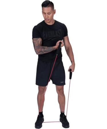 Everlast Medium Resistance Band - Durable Latex Tube with Padded Handles Ideal for Pilates Home Gym Fitness Weight Loss Full-Body Workouts Great Exercise Equipment for Home & Recovery - Buy Online on SooperMarket.com