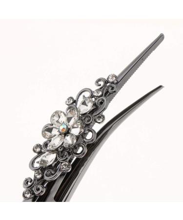 Hellery Ladies Rhinestone Hair Clip - Crocodile Sectioning Clips for Hairdressers - Stylish White Hair Accessories - Buy Online on SooperMarket.com