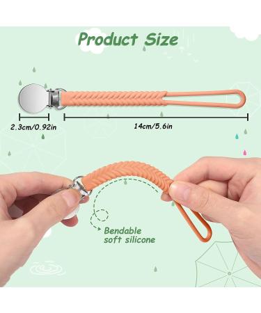 Nuanchu 8-Piece Braid Pacifier Clip Set for Baby Girl Boy - Bright Colors - Buy Online on SooperMarket.com