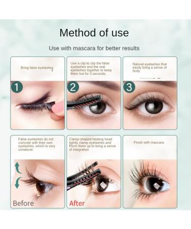 carrub Electric Heated Eyelash Curler Mini USB Eye Lash Eyelash Curler Makeup Eyelash Curler Portable Eyelash Tool - Buy Online on SooperMarket.com
