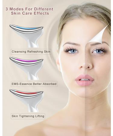 VOFEL Facial Neck Massager - Electric Face Neck Lifting Massager with Heat & Massage Modes for Wrinkles - White - Buy Online on SooperMarket.com