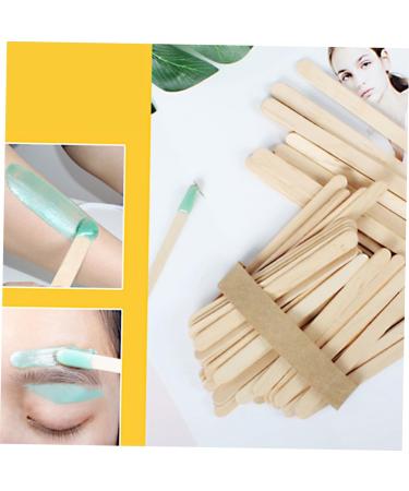 Fomiyes 150-Piece Wood Spatula Set for Cosmetology - Eyebrow Waxing Hair Removal Cosmetic Bags & Mouth Protection Masks - Buy Online on SooperMarket.com