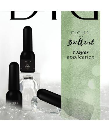 Didier Lab - Premium UV Gel Nail Polish - Brillant No. 16- Gel Nail Varnish - Nail Art - Long-Lasting High Gloss Wear - Green Gel Nail Polish - Gel Nails - Glitter Gel Nail Polish - Rich Pigment - Buy Online on SooperMarket.com