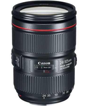 Canon EF 24-105mm f/4L is II USM Lens (Renewed) + Filter Kit & Accessories - Buy Online on SooperMarket.com