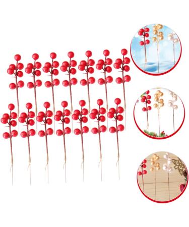 Warmhm 60 Pcs Christmas Fruit Diy Floral Art Plant Simulation Flower Branch Red Berry Stems Tree Decorations Red Berries Picks Christmas Berry Branch Winter Christmas Tree Wreath Foam Redx3pcs 17x3cmx3pcs - Buy Online on SooperMarket.com