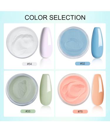 Acrylic Powder Set - 4 Colors for Nail Extension and 3D Carving - Professional Polymer Colored Acrylic Nail Powder (HJ-NAP024-54-32-33-75-28g) - Buy Online on SooperMarket.com