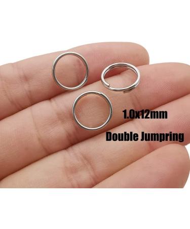 250pcs Stainless Steel Split Rings Double Loop Jump Rings for Jewelry Making - 1.0x12mm-12653 - Buy Online on SooperMarket.com