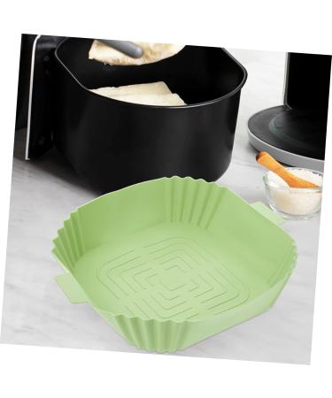 Cabilock Air Fryer Pan Air Fryer Silicone Liner Non-Stick Silicone Pot Reusable Square Cooking Pot Green 24X19.5X5CM - Buy Online on SooperMarket.com