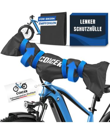 Coicer handlebar protection case ebike transport protection Bicycle Accessories Bicycle cover Waterproof moisture and dust-protected bike cover blue 1 pack
