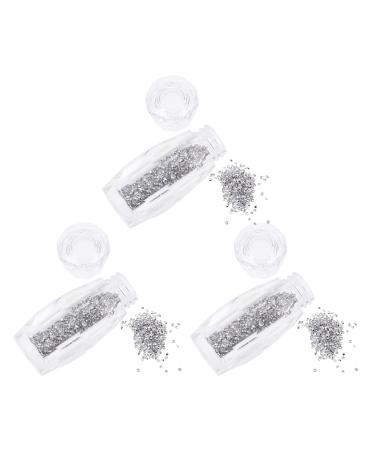 OSALADI 3 Boxes Nail Art Accessories Glass Sand Nails Manicure Decor Mini Crystals Beads Micro Pixie Nail Art Shine Crystals Micro Nail Art Bead Nail Crystals Resin Girl 3d Crystal Beads As Shown 1