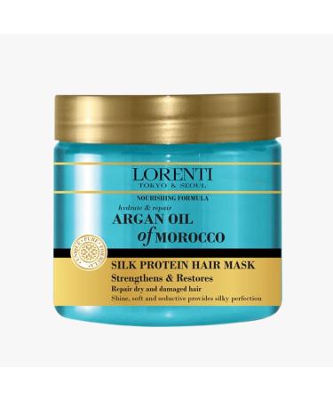 Lorenti Deep Conditioning Hair Mask 500 ml | For Dry Damaged Dense & Frizzed Hair | Contains Vitamin B7 & Proteins to Balance & Moisturize Hair | 16.9 Fl Oz (Argan Oil) - Buy Online on SooperMarket.com