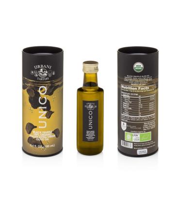 Italian Black Truffle Extra Virgin Olive Oil - 3.4 Oz - by Urbani Truffles. Organic Truffle Oil 100% Made In Italy Without Chemicals And With Real Truffle Pieces Inside The Bottle. No Artificial Aroma 3.4 Ounce (Pack of 1)