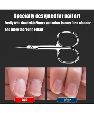 Cuticle Scissors Stainless Steel Small Manicure Scissors Nail Scissors for Women Professional Nail Scissors for Trimming Eyebrows Nose Hair Finger & Toe Nail Care - Buy Online on SooperMarket.com
