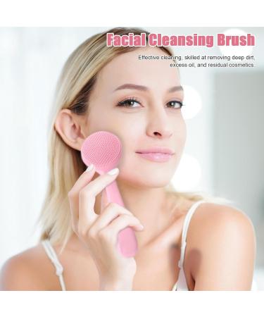 Bexdug Face Scrubber - Soft Silicone Facial Cleansing Brush - Manual Facial Cleansing Brush Skin Friendly Waterproof Face Cleaning Scrubber Pink - Buy Online on SooperMarket.com