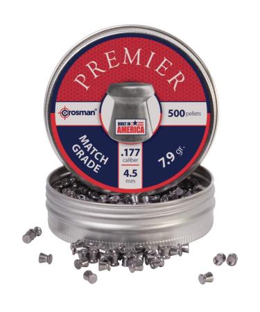 Crosman LM77 Premier .177-Caliber Match Grade Pellets (500-Count) , Silver