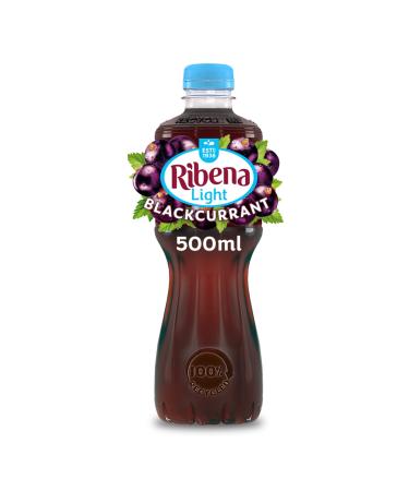 Ribena Blackcurrant Juice Drink No Added Sugar 500ml | Real British Blackcurrants | Rich in Vitamin C | No Artificial Colours | Low Calorie |100% Recycled Plastic Bottle Currant Blackcurrant 500 ml (Pack of 1)