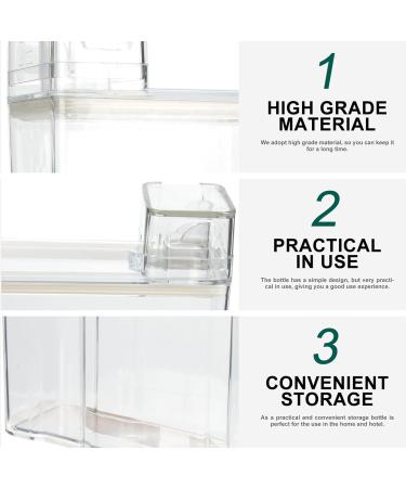 Cabilock 3pcs laundry storage box Travel Holder laundry storage canister laundry bottle dispenser lotion bottle glass containers Sub Bottle Organizer the pet food 23.5X12.5CMx3pcs Transparentx3pcs - Buy Online on SooperMarket.com
