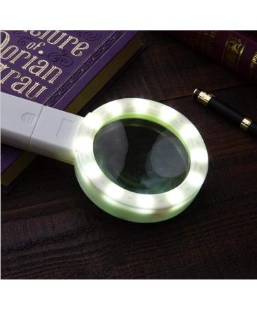 Mity rain 30X Magnifying Glass with LED Light - High Power Handheld Lighted Magnifier with Large Double Glass Lens Led Magnifiers - Buy Online on SooperMarket.com