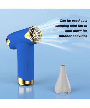 Alomejor Mini Fan - Portable Bladeless Hair Dryer for Pets | 4 Wind Levels 1100mAh Battery | Ideal for Cats & Dogs (Blue - Buy Online on SooperMarket.com