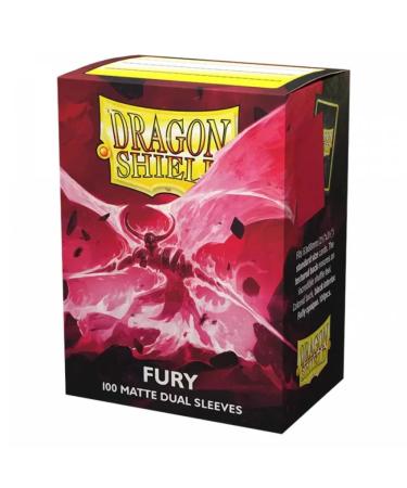 Arcane Tinmen Dragon Shield  Matte Dual Fury Alaric Crimson King (Fuchsia) 100 CT Standard - MTG Sleeves are Smooth & Tough - Compatible with Pokemon & Magic The Gathering Card Sleeves (AT-15055)