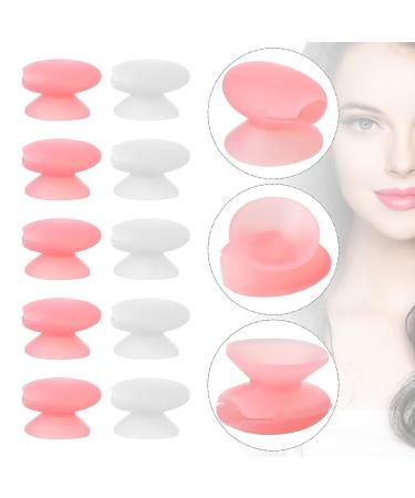 Newtay 20 Pcs Silicone Lip Brush Covers and Brushes for Lipsticks, Lip Gloss, Balm - Pink/White - Buy Online on SooperMarket.com