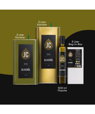 Buy JC Greek Extra Virgin Olive Oil - ORGANIC Premium Quality Kalamata PDO - 3L Bag-in-Box - International Shipping Available - Buy Online on SooperMarket.com
