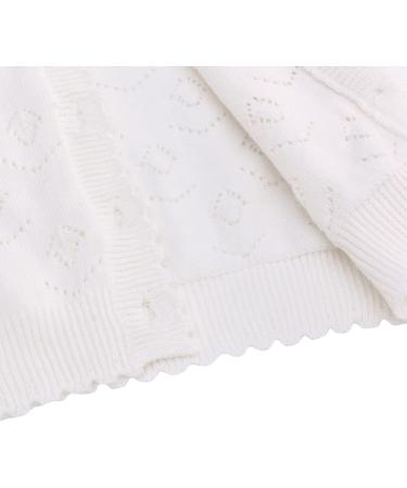 Famuka Baby Cardigan Jacket | Soft Knitted Sweater for 6 Months | Unisex Button-Up Design in White - Buy Online on SooperMarket.com