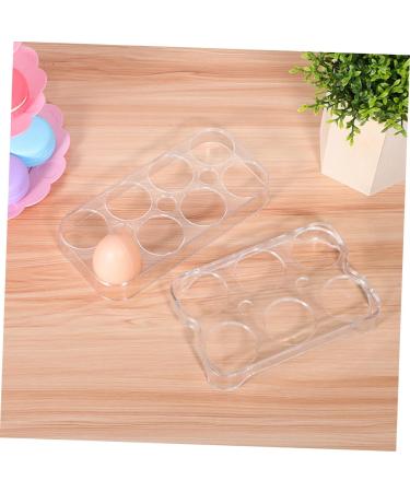 CORHAD 2pcs Egg Brackets Fridge Eggs Refrigerator Egg Holder Egg Stands Egg Racks Ceramics Container - Buy Online on SooperMarket.com