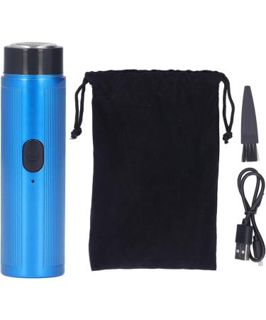 Portable Mini Electric Shaver for Men - Rechargeable Quiet Self-Sharpening | Ideal for Travel & Home Use (Blue - Buy Online on SooperMarket.com