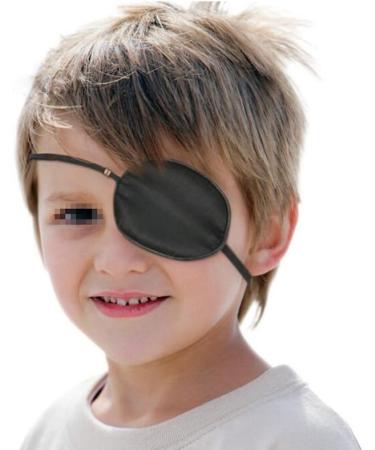 1PC Black Unisex Adult Adjustable Soft Eye Patch Silk Single Eye Mask Amblyopia Corrected Visual Recovery Eye Patches Full Cover for Lazy Eye Astigmatism Training Eye Care - Buy Online on SooperMarket.com
