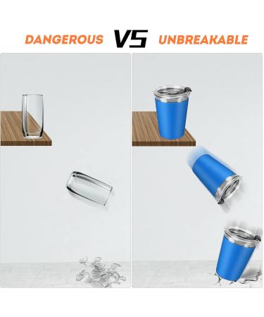 Kids Stainless Steel Sippy Cups 12oz - Spill Proof with Straws and Lids - Toddler Insulated Tumblers - 5 Pack Multicolor - Buy Online on SooperMarket.com