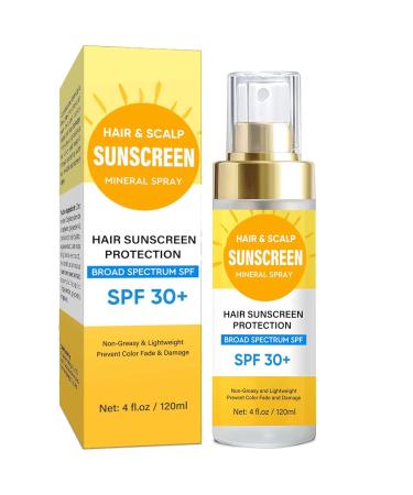 Scalp Sunscreen Spray - Hair Sun Protection Spray SPF 30 for Hair & Scalp Prevent Hair Color Fade/Dryness Non-Greasy Formula Original