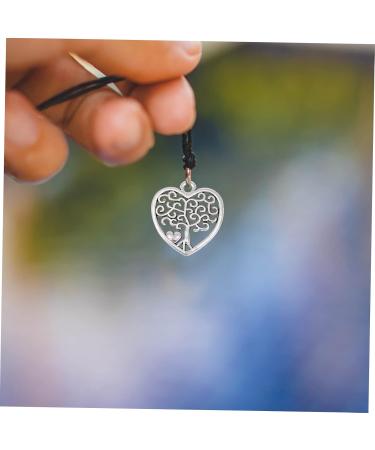 50pcs Pendant Jewel Earrings Heart Earring Retro Charms Alloy Hanging Ornaments Key Chain Hollow Out 1.8X1.7cm Silver - Buy Online on SooperMarket.com