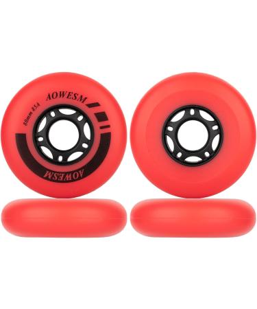 AOWESM Inline Skate Wheels 85a Replacement 76mm Red 4-Pack - Roller Hockey Skates Accessories - Buy Online on SooperMarket.com