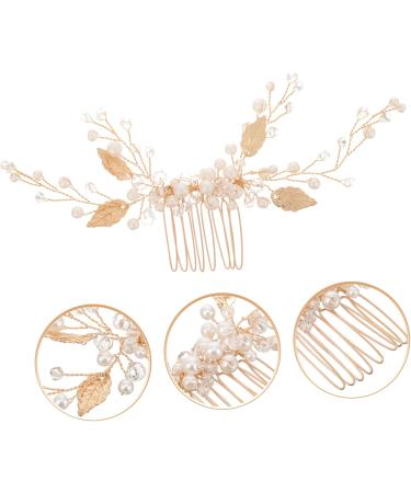 ABOOFAN Decor Hair Accessories Hair Clips Hair Barrettes Wedding Elegant Headdress Wedding Party Headdress Wedding Pearl Hair Pin Hair Side Comb Wedding Hair Pin Hair Comb Prom Bride Metal - Buy Online on SooperMarket.com
