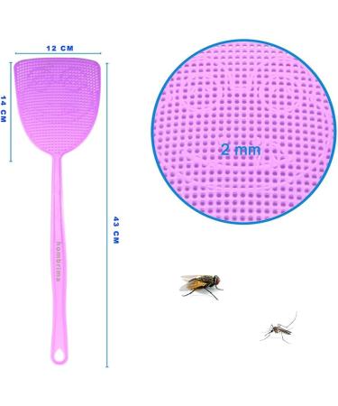 Hombrima Fly Swatter Set - 4 Strong & Flexible Manual Pest Control Tools - Multi-Color Pack for Effective Fly Management - Buy Online on SooperMarket.com