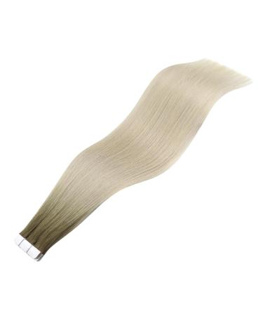 Youngsee Virgin Tape Extensions | Real Hair Balayage 45cm | Invisible Light Brown Ombre Blond | 5pcs 12.5g #9a/10/800 - Buy Online on SooperMarket.com