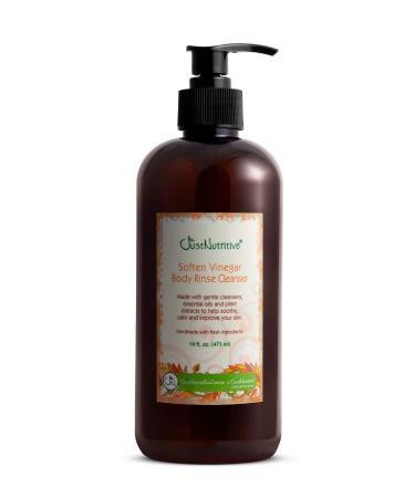 Just Nutritive Psoriasis Soften Vinegar Body Rinse Cleanser | Gently Cleanse and Hydrate | Relieved Skin | Natural Ingredients | Revitalizing Body Soap 16 fl oz