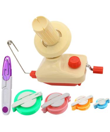 Gator parts Yarn Ball Winder, Convenient Ball Winder for Yarn,4 pcs Pom Pom Makers+1 1 Scissors,Yarn Swift and Ball Winder Combo with Easy Installation for Yarn Storage by CALU LUKY