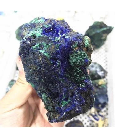 200g-280g Natural Raw Rough Stone Azurite Malachite Minerals Crystal Specimen 1pc Suitable for Furniture Decoration Full of Texture - Buy Online on SooperMarket.com