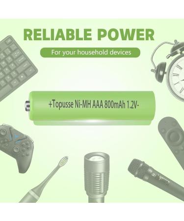 8 Pack Rechargeable Ni-MH AAA Batteries | Long-Lasting 800mAh for Outdoor Solar Lights - Buy Online on SooperMarket.com
