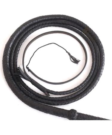 6ft 8 Plait Real Cow Hide Leather Bullwhip - Indiana Jones Style - Buy Online on SooperMarket.com