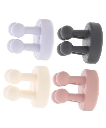 Mikinona 4pcs Nail- Seamless Hook Towel Hook Razor Holder Hook for Wall Bathroom Wall Hooks