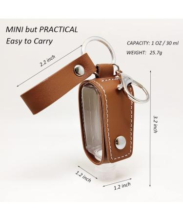 BRICUGLE Hand Sanitizer Holder Keychain with Cosmetic Storage Bag - 3 Pack Mini Travel Bottles for Handbags, Backpack, Purse - Refillable Containers in 3 Colors - Buy Online on SooperMarket.com