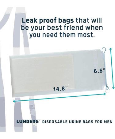 Lunderg Disposable Urine Bags for Men - Super Absorbent Pad - Value Pack of 20 - Portable & Travel-Friendly for Emergency, Camping, and Car Use - Buy Online on SooperMarket.com