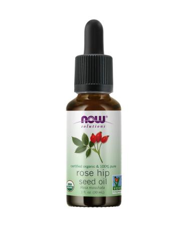 Now Foods Solutions Certified Organic Rose Hip Seed Oil 1 fl oz (30 ml)