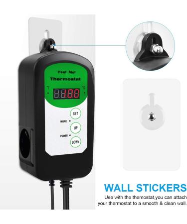 RIOGOO Digital Heat Mat Thermostat Controller - Perfect for Seed Germination Reptiles & Brewing | 68-108 Temperature Control 1 Pack - International Shipping Available - Buy Online on SooperMarket.com