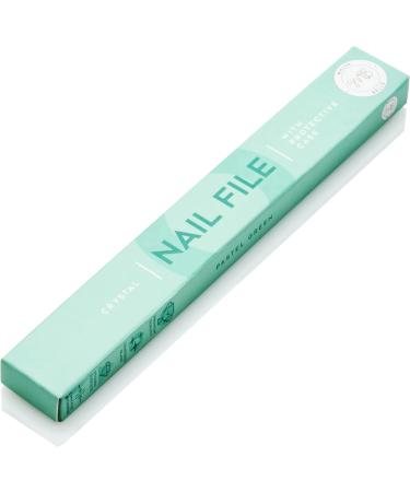Malva Belle Crystal Glass Nail File - Professional Salon Filing Tool for Natural Nails, Double Sided Tempered Glass, Long Lasting - Pastel Green 2mm - Buy Online on SooperMarket.com