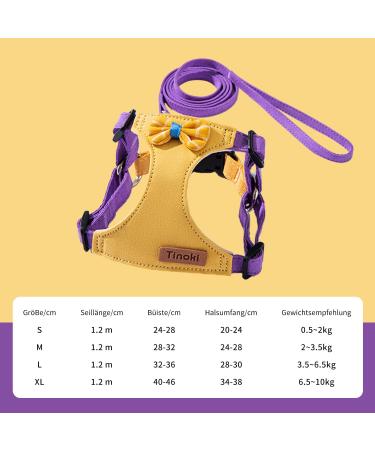 Fueegue Cat Harness with Leash - Escape Proof Adjustable Soft & Comfortable for Cats & Small Dogs - Purple L - Buy Online on SooperMarket.com