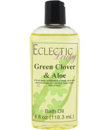 Green Clover and Aloe Bath Oil by Eclectic Lady  4 oz 4 Ounce